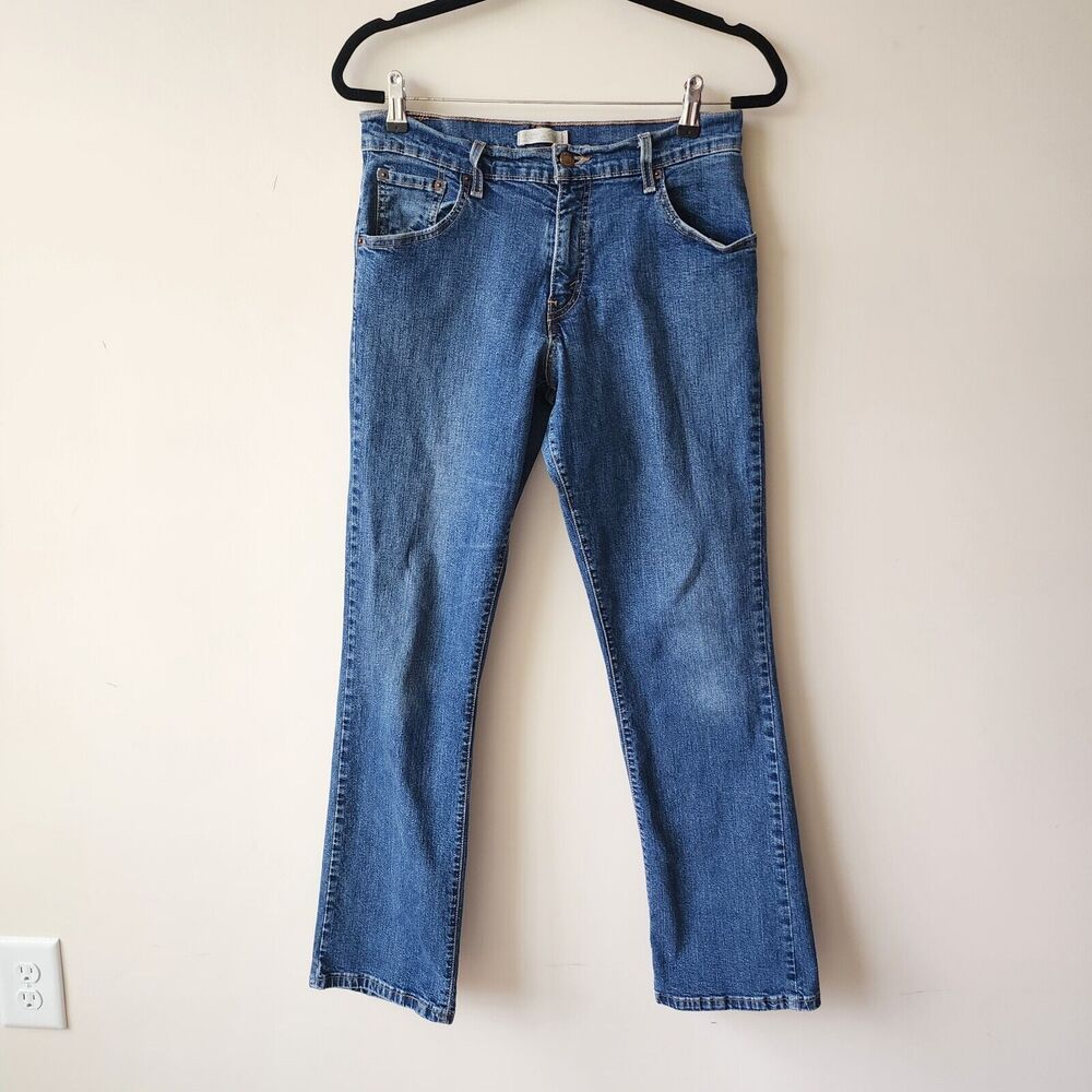 Women's Levi Strauss 550 Classic Relaxed Bootcut Denim Blue Jeans size 10M